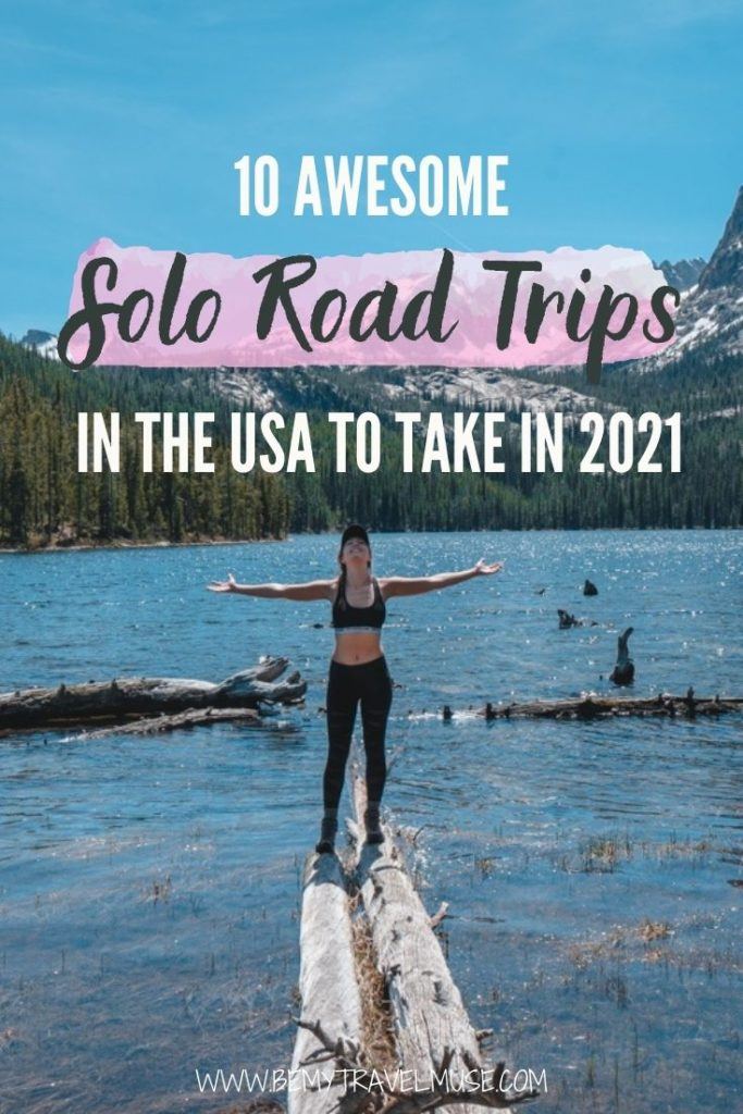 Planning a solo road trip in the USA? Here are 10 gorgeous road trips that are fun, beautiful and safe to take alone (or with friends) in the USA. If you want to travel safely in isolation, a solo road trip is definitely the way to go. Click to see the list and start planning your trip now. #USA #RoadTrips