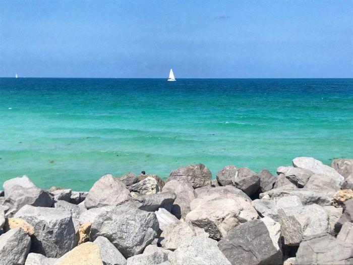 View from south pointe pier in miami