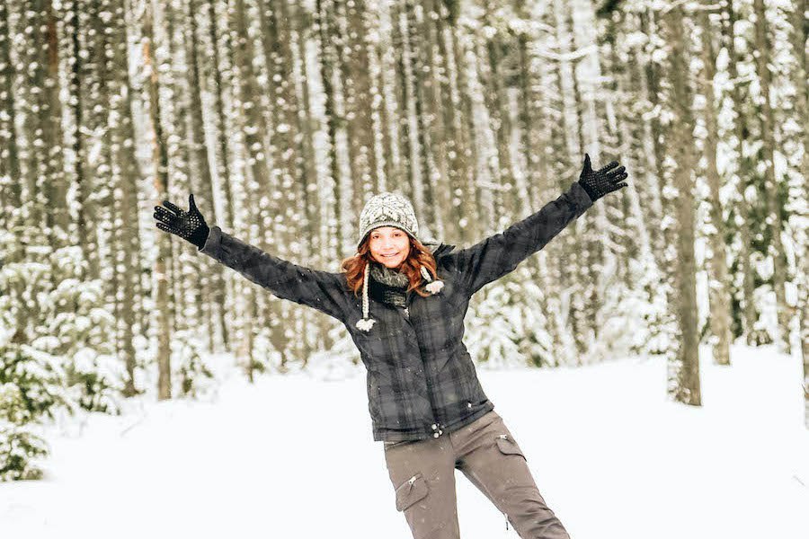 Annette White Snowshoeing in the winter in Montana