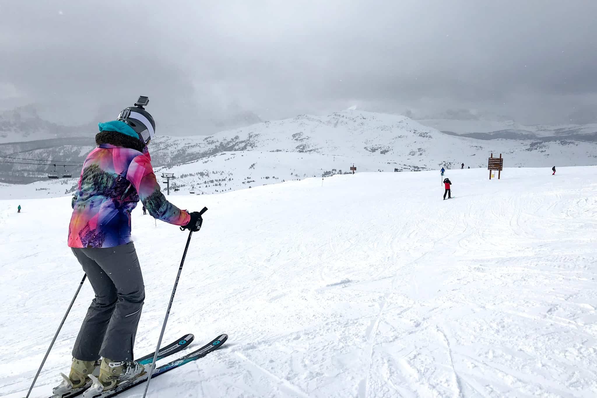 Skier in Banff in Winter