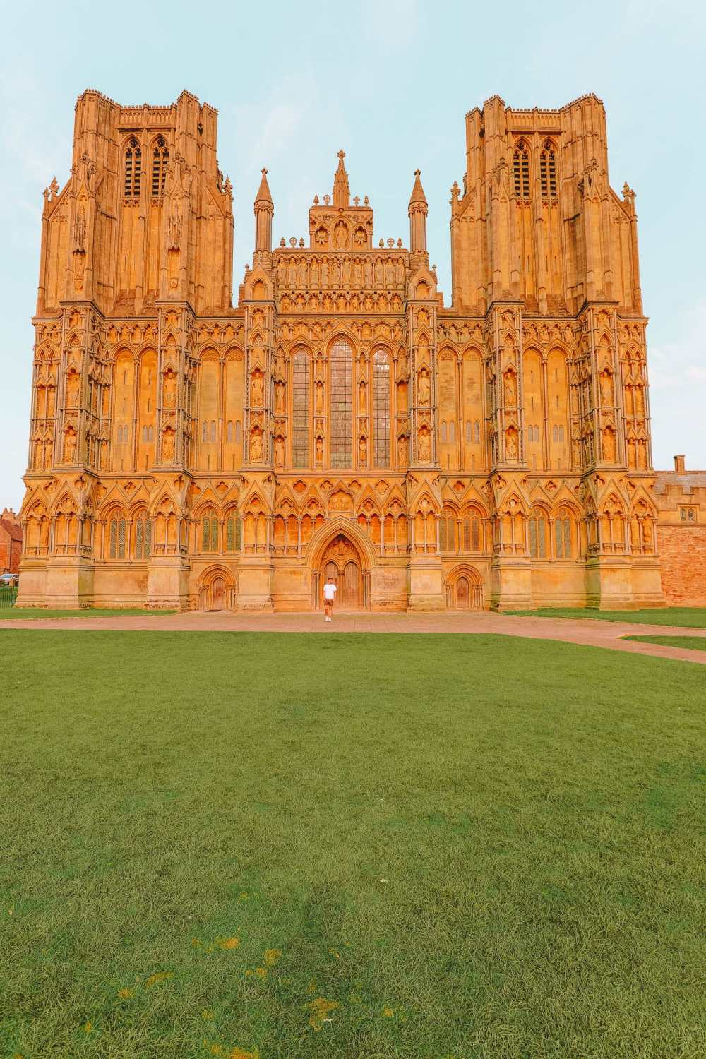 Wells Cathedral in Somerset in England