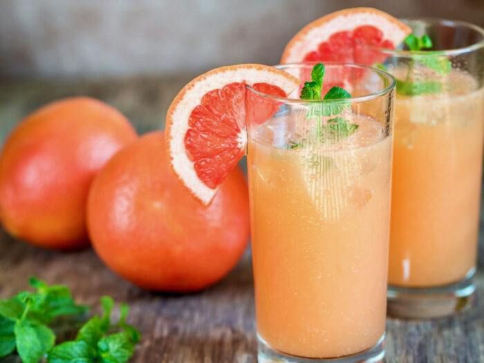 Paloma cocktail with graprefruits