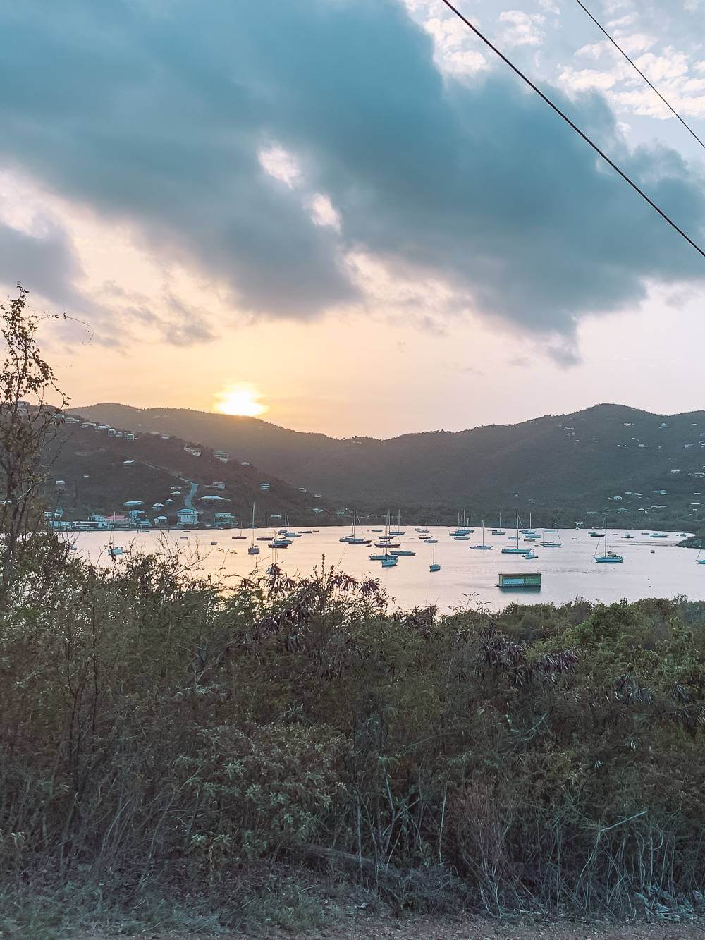 View of Lime Out in Coral Harbor from the hills of St John USVI