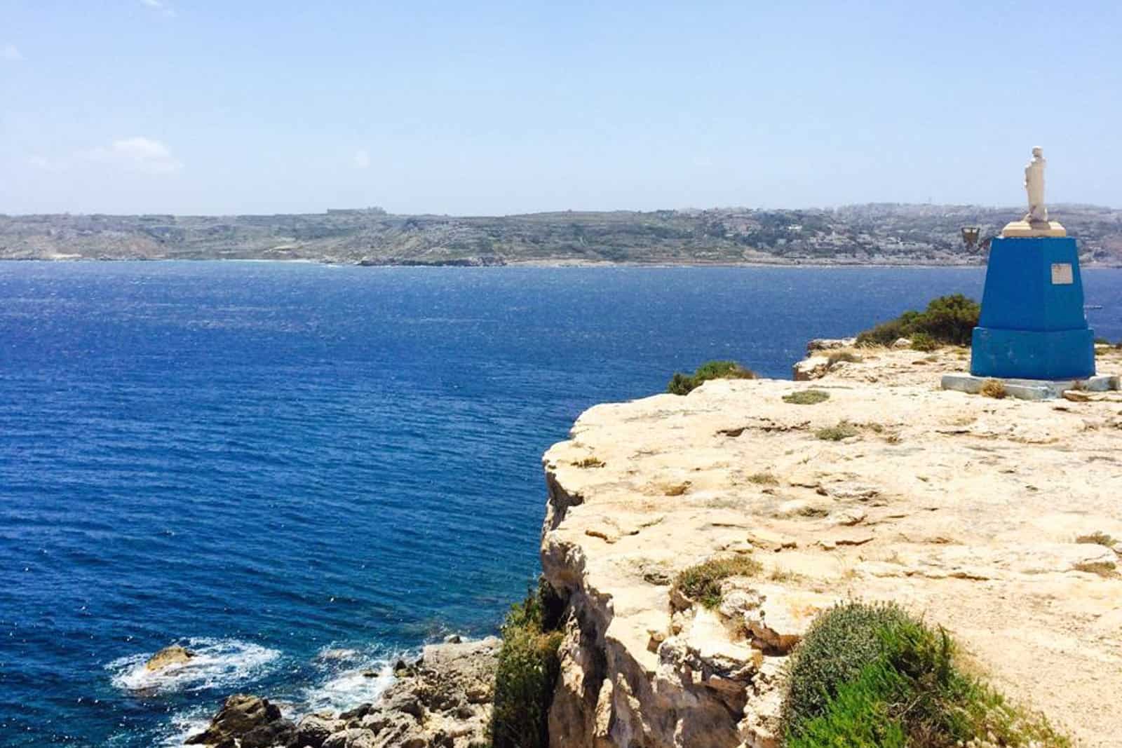 Coastline view point in L-Ahrax in Malta