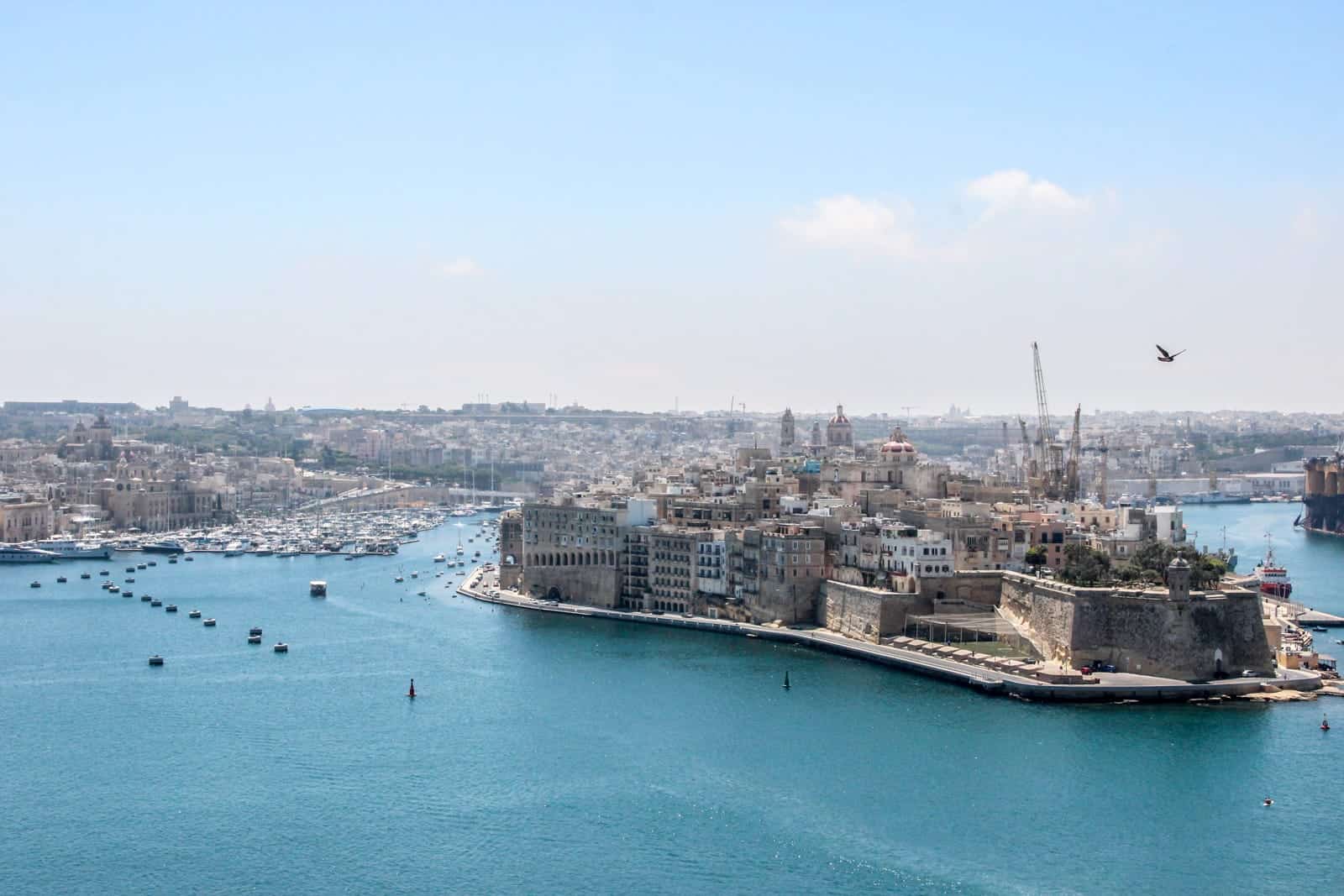 View of Malta island and the surrounding sea