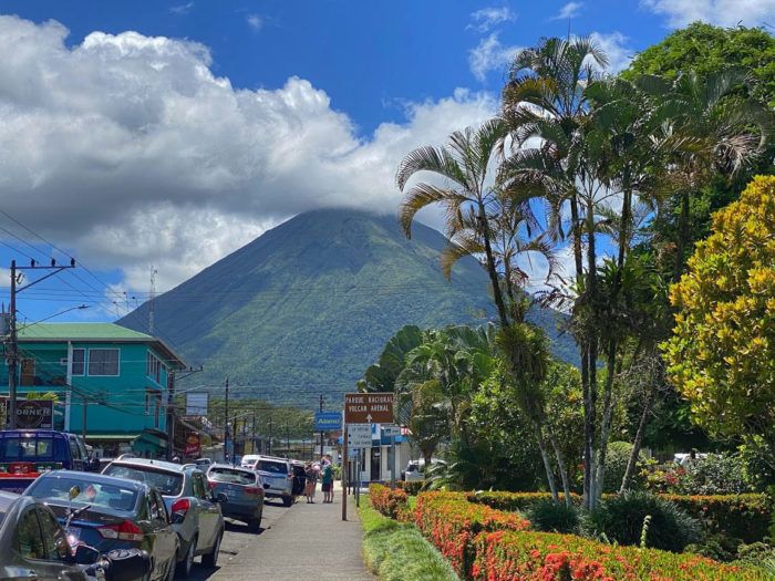 View of Arenal Volcano from La Fortuna Town