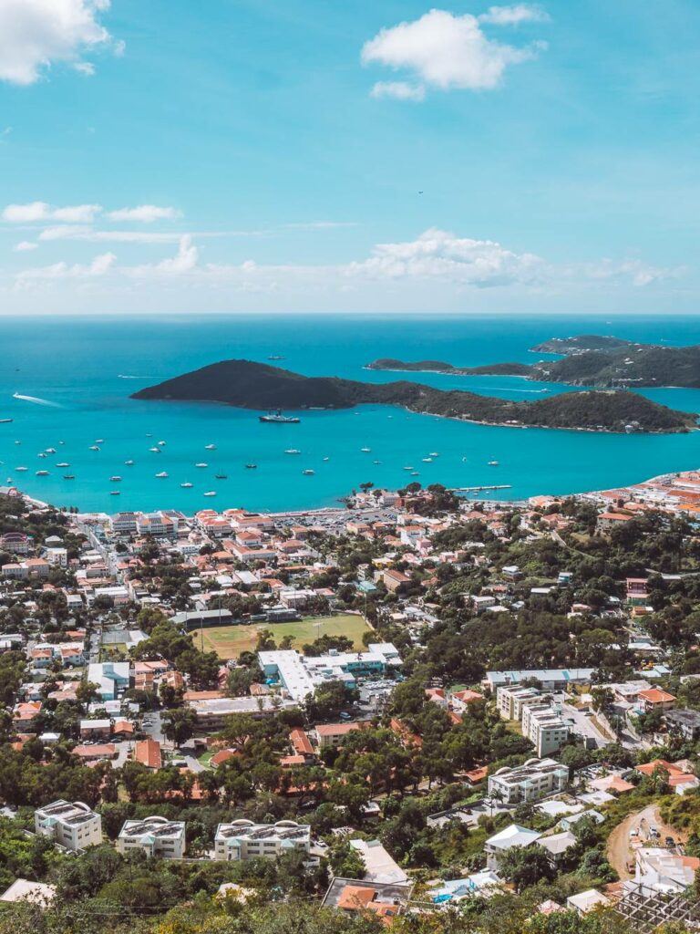 View from Charlotte Amalie overlook in St Thomas USVI