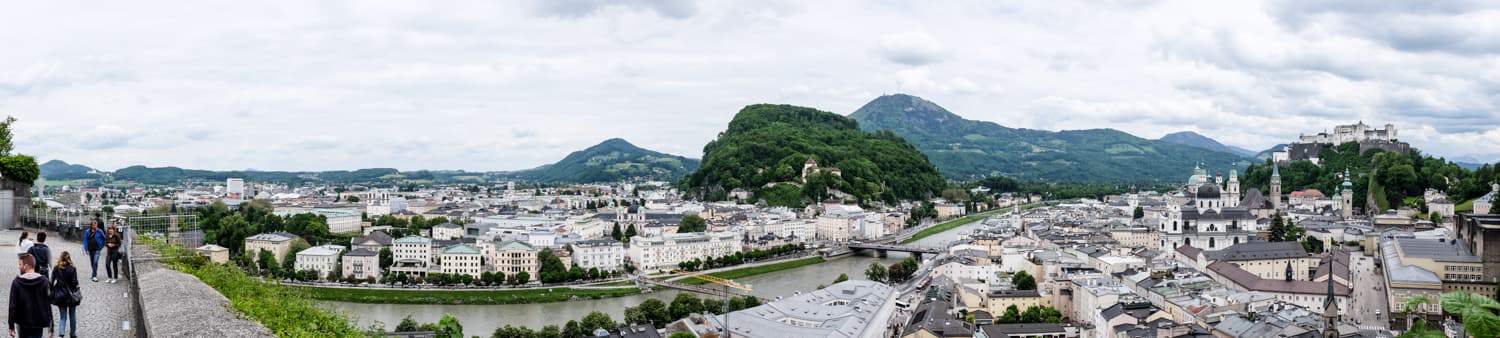 Panoramic view of Salzburg from Museum of Modern Art