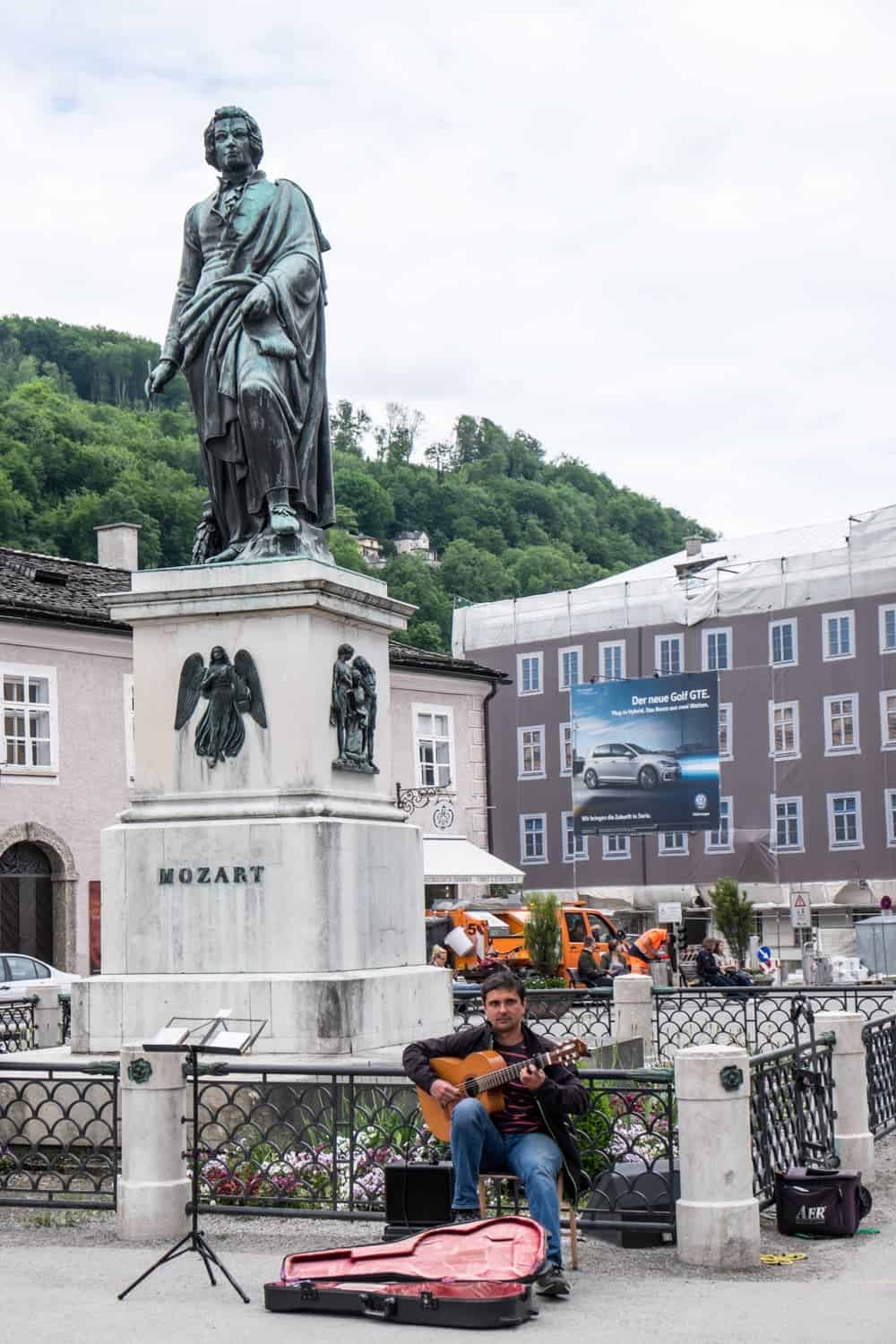 Mozart Statue in Salzburg, Austria