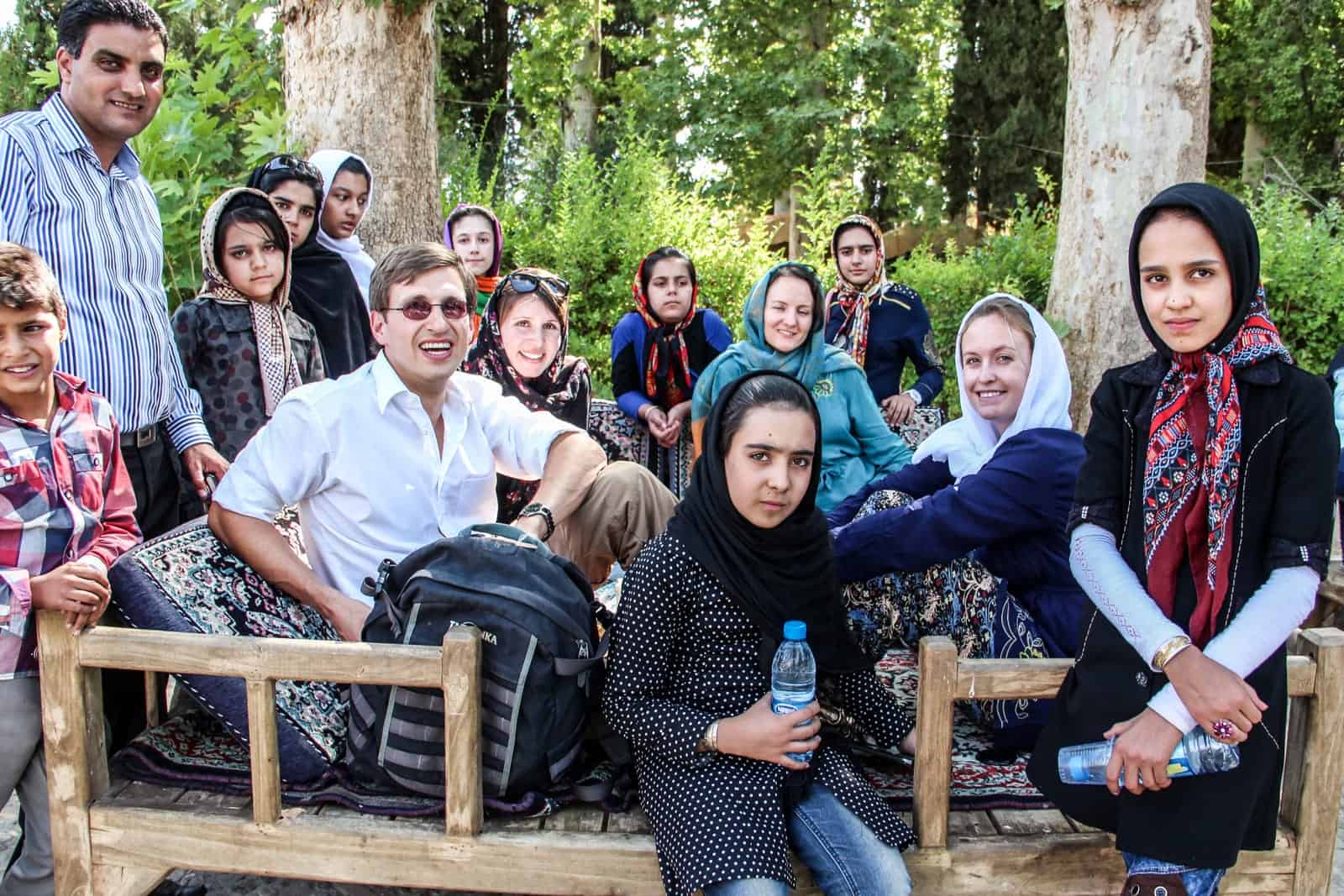 Travelling met locals in Iran showing it is safe to travel there