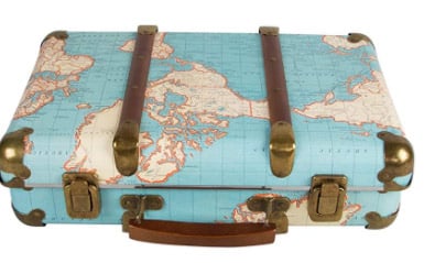 best-christmas-gifts-for-travelers-vintage-suitcase-map