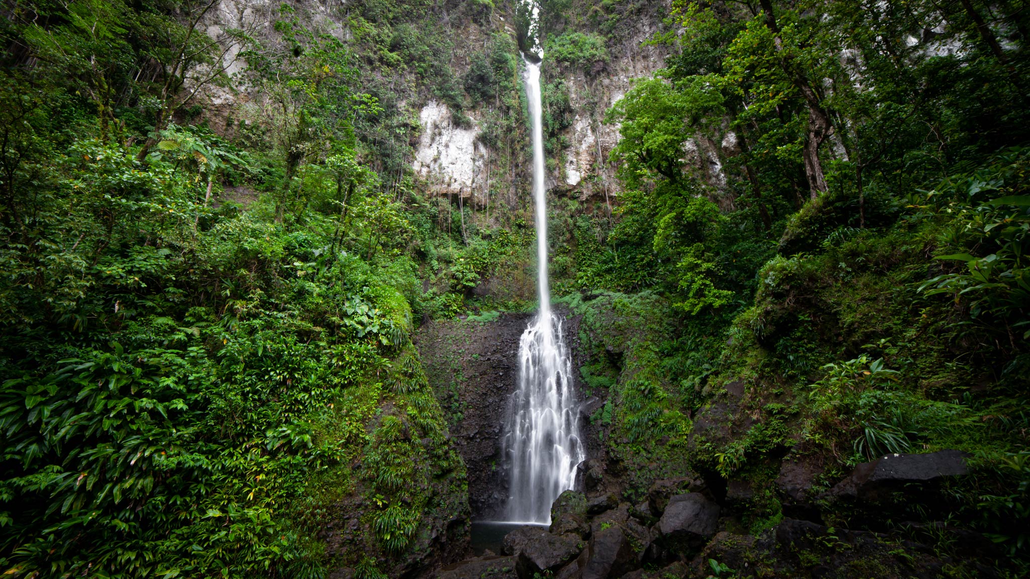 Waterfall on Dominica Island