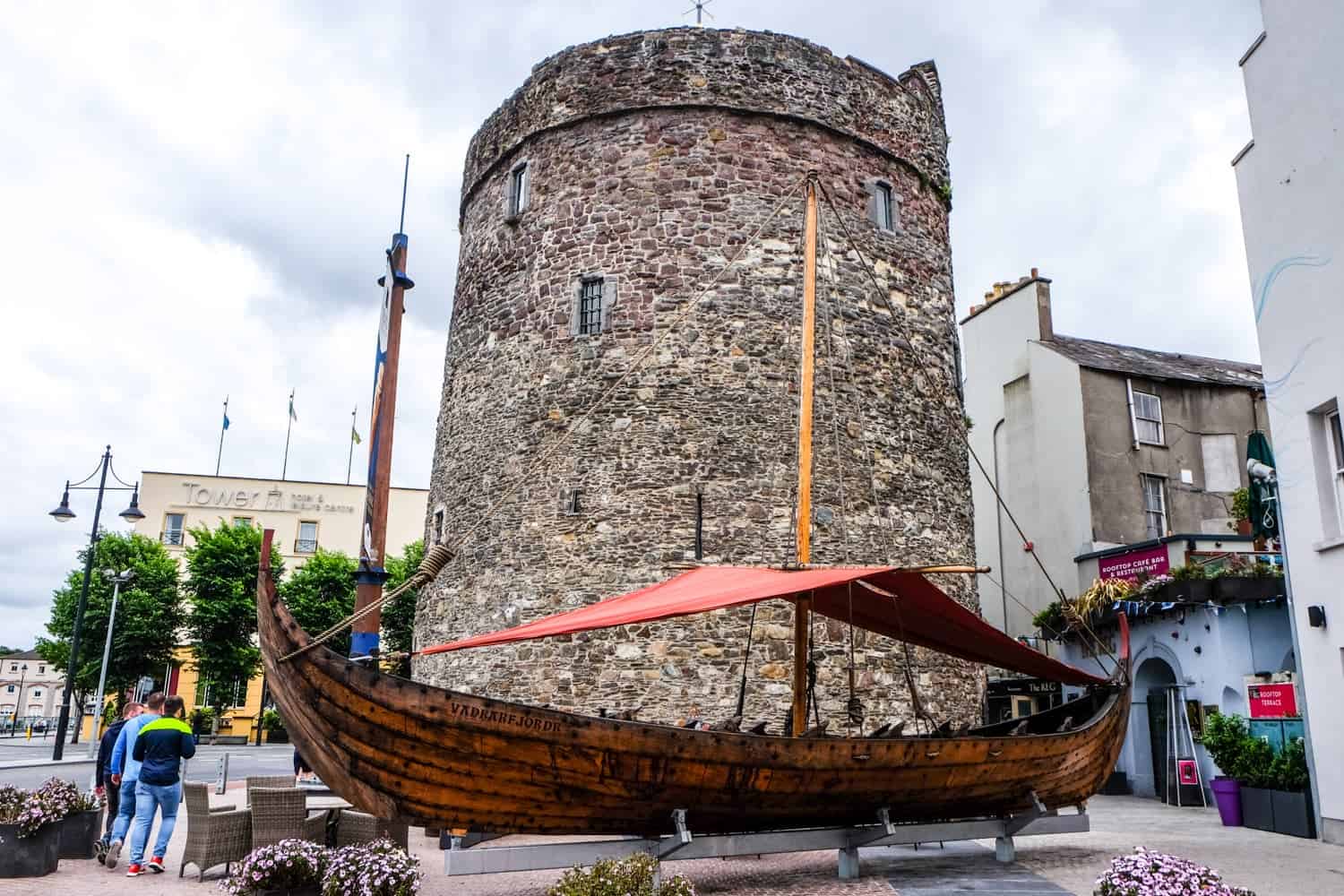 Viking ship on a tour of the Viking Triangle of Waterford, Ireland