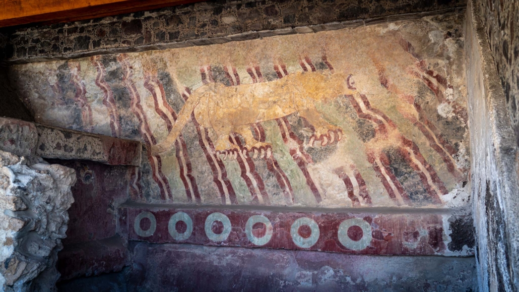 Ancient paintings at the archaeological site
