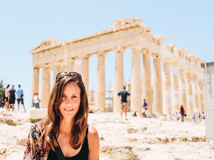 Annette in Acropolis Athens