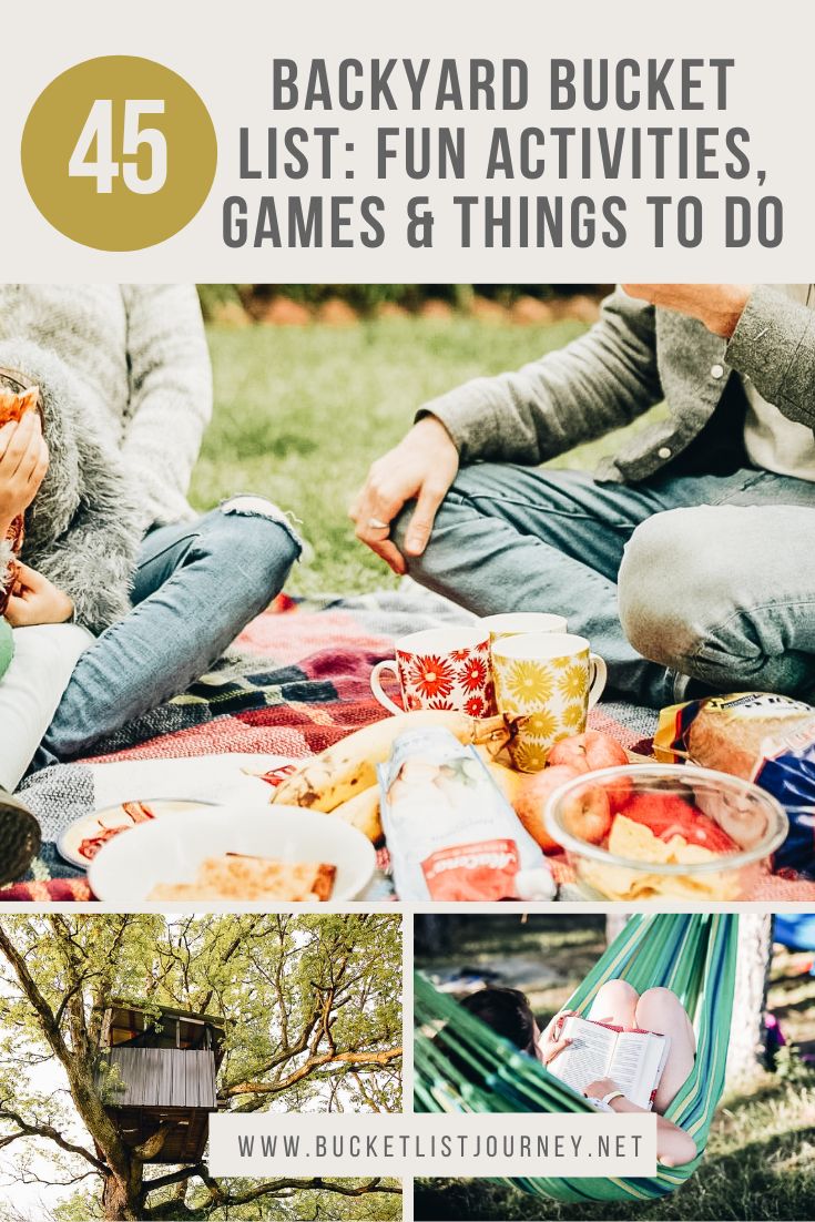 The Best Backyard Bucket List: Fun Activities, Games & Things to Do for Adults & Families