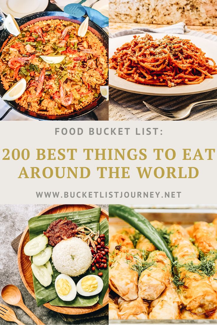 Food Bucket List: Best Things to Eat Around the World (From EVERY Country)