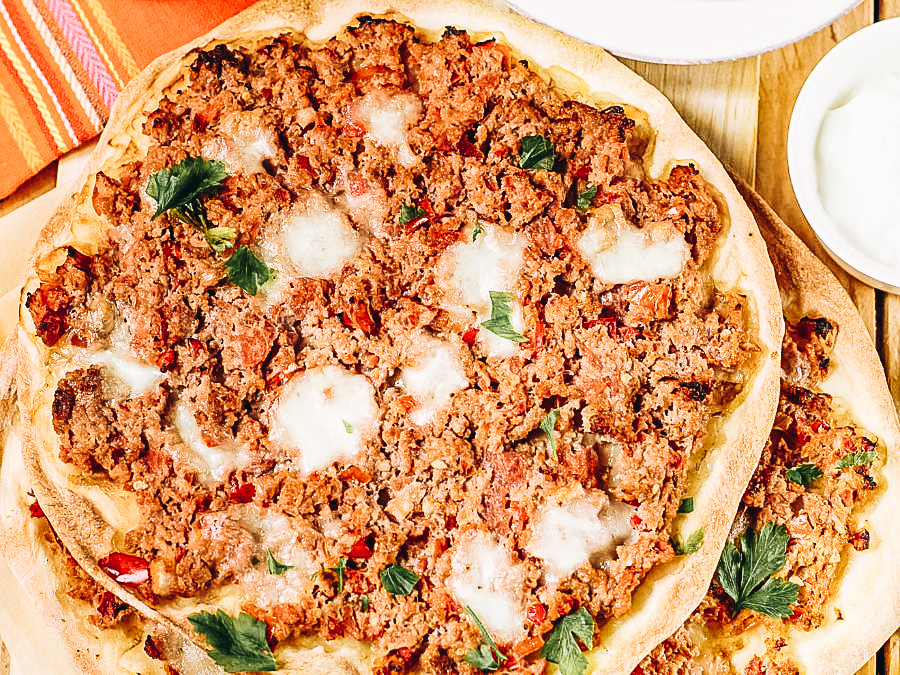Ground Beef on a pizza