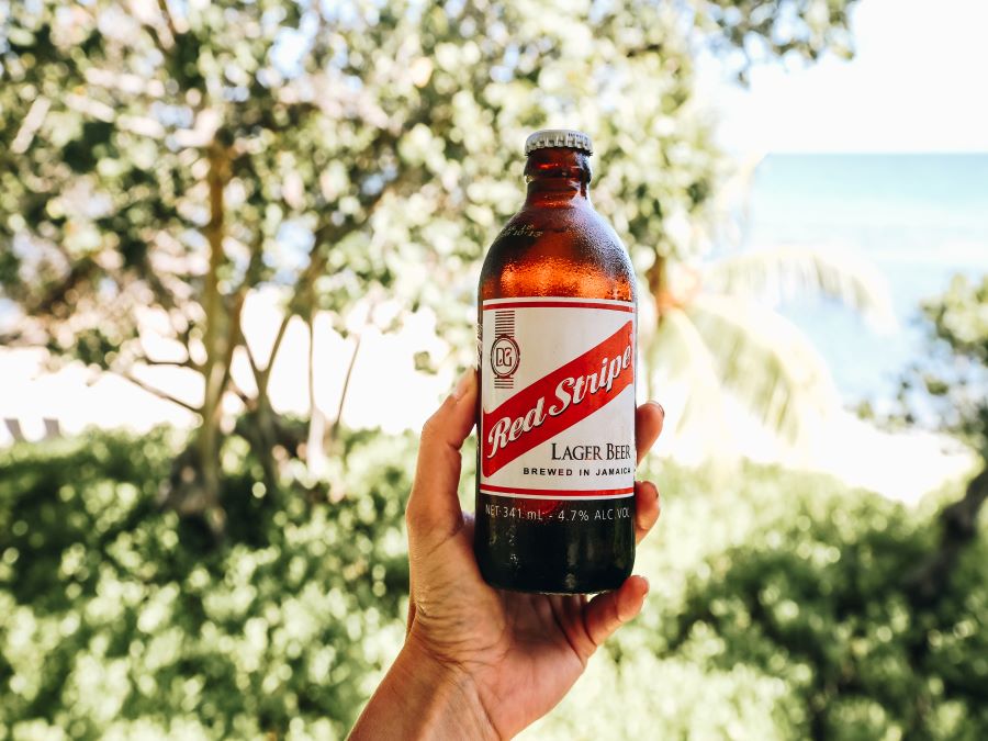 Red Stripe Beer on hand