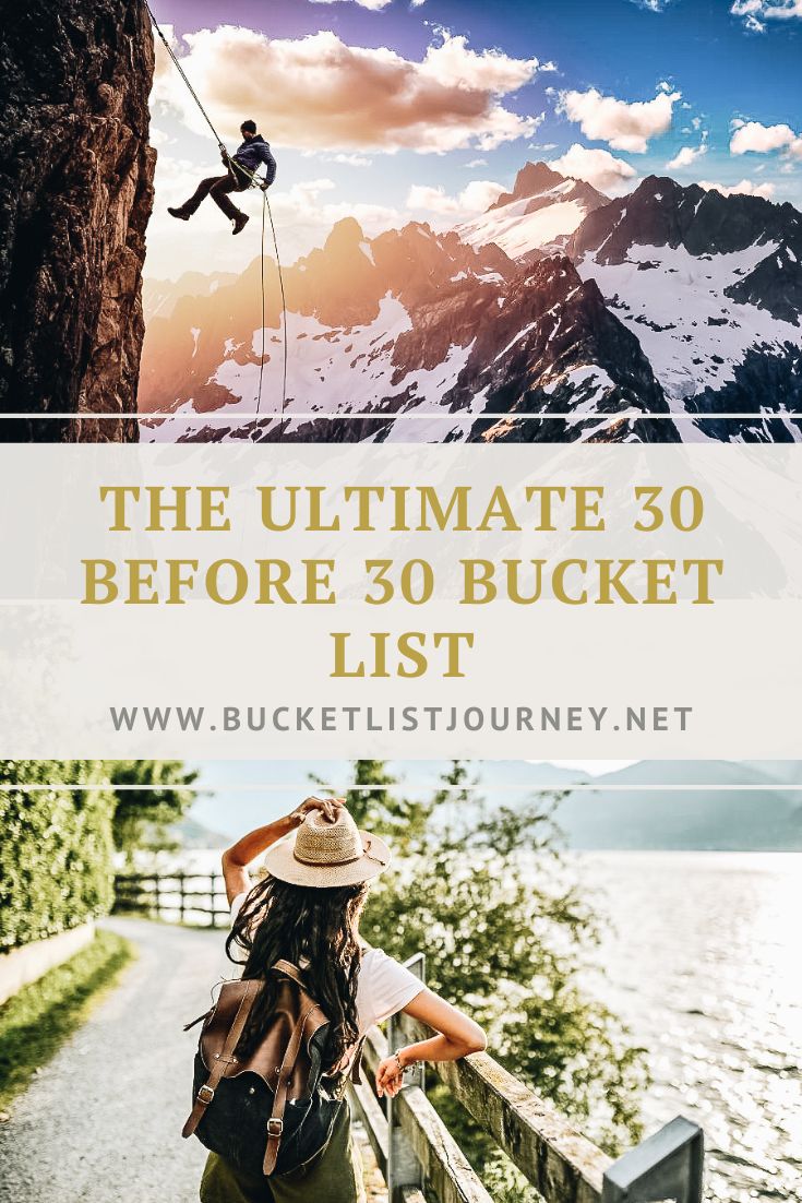 The Ultimate 30 Before 30 Bucket List