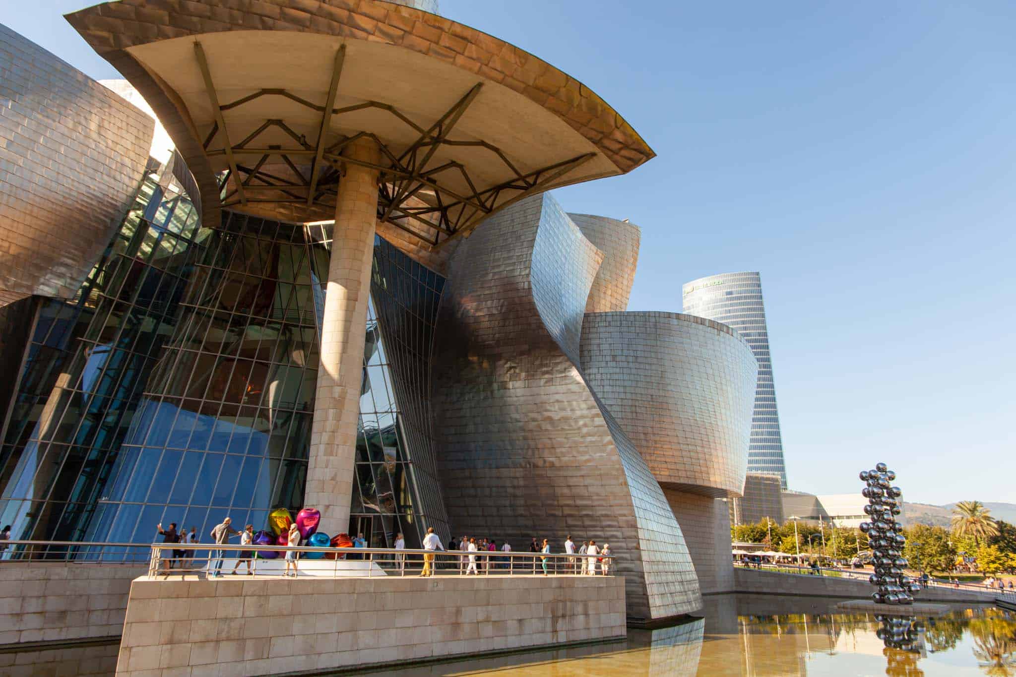 The modern looking Guggenheim museum in Bilbao Gu, one of the best places to visit in Spain