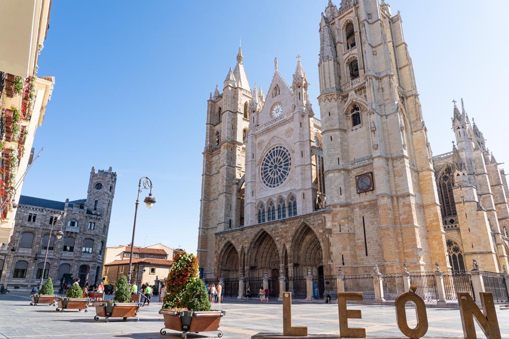 The Cathedral of León, one of the top places to visit in Spain