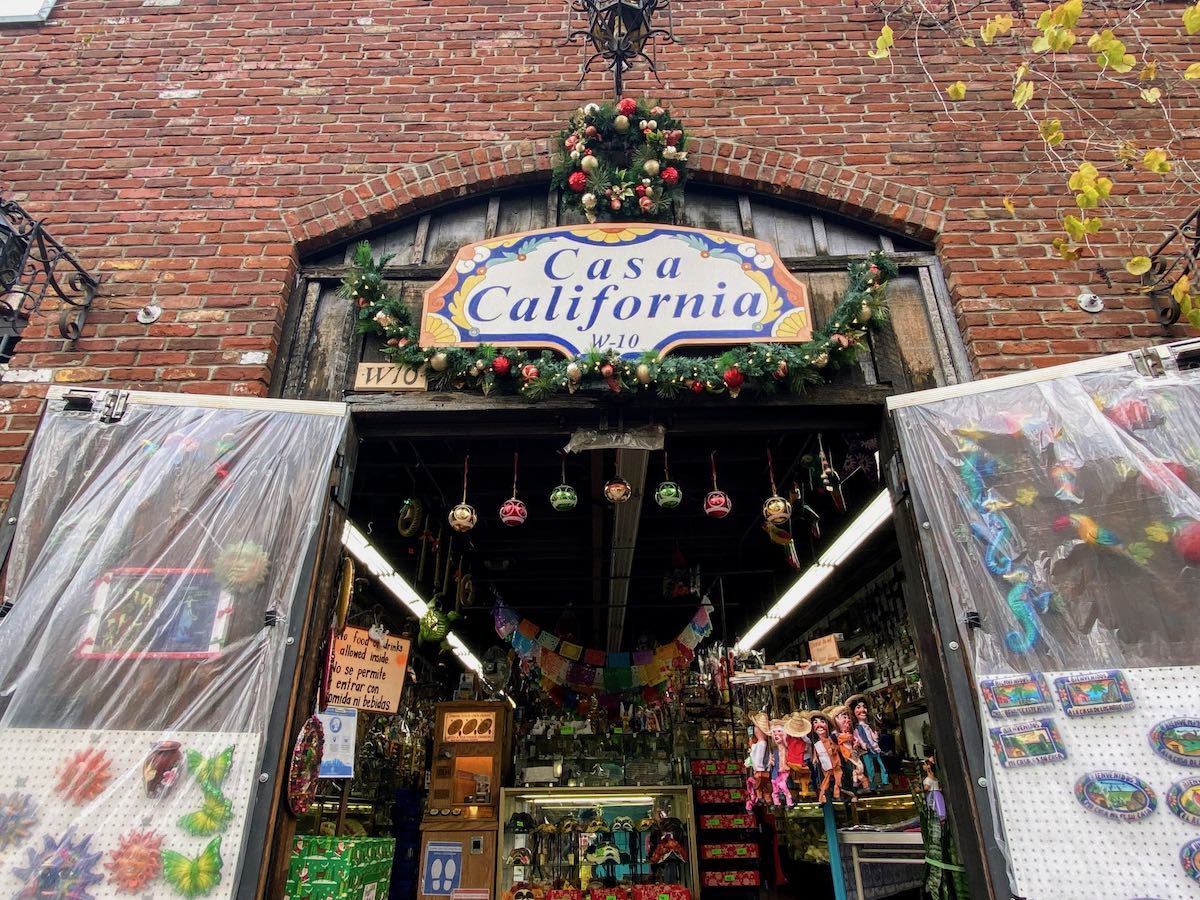 Casa California shop front on Olvera street