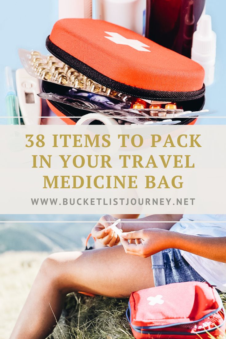 38 Items to Pack in Your Travel Medicine Bag