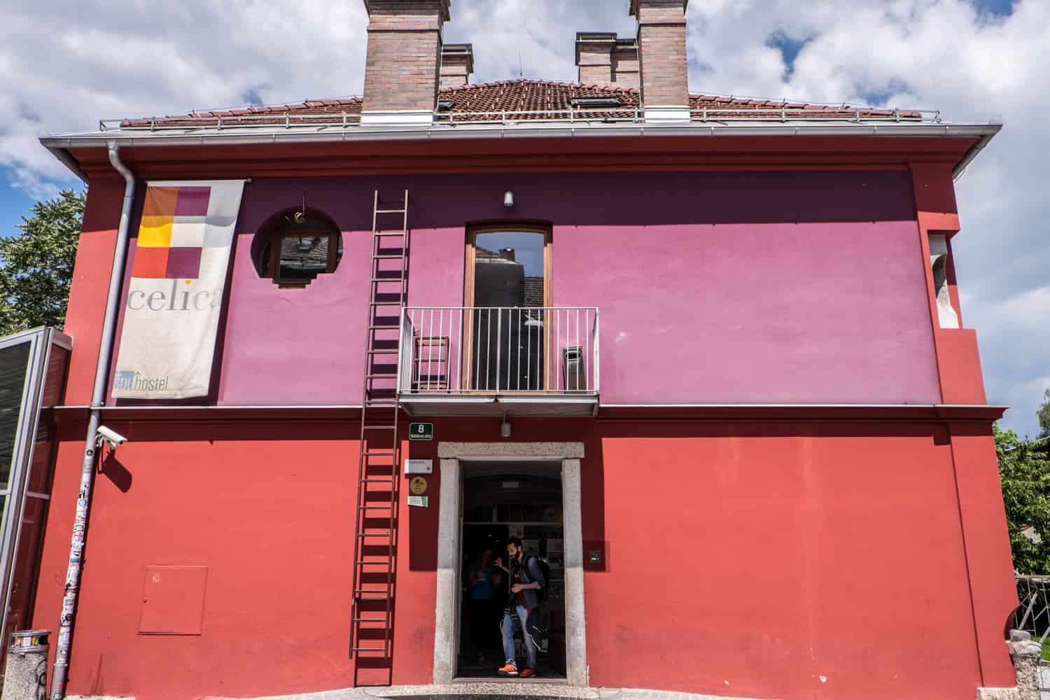 Former prison turned hostel Celica in Metelkova, Ljubljana, Slovenia