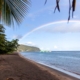 A rainbow over the ocean in Portsmouth Dominica