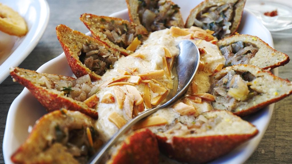 Fish kibbeh in Tyre, Lebanon