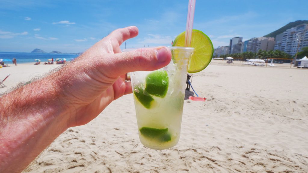 Caipirinha, a popular Brazilian drink made from cachaca, lime, and sugar