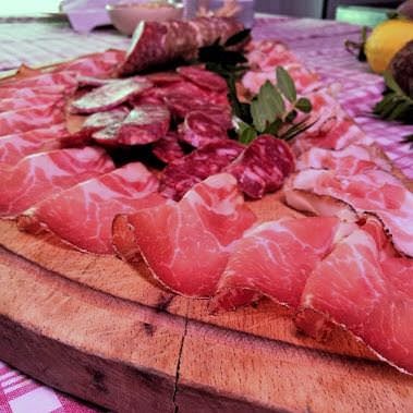 Board of Capocollo and cured meats