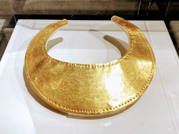 Gold necklace at the gold museum