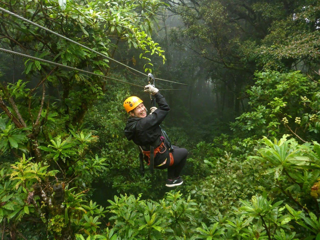 zip lining in monteverde cloud forest in costa rica