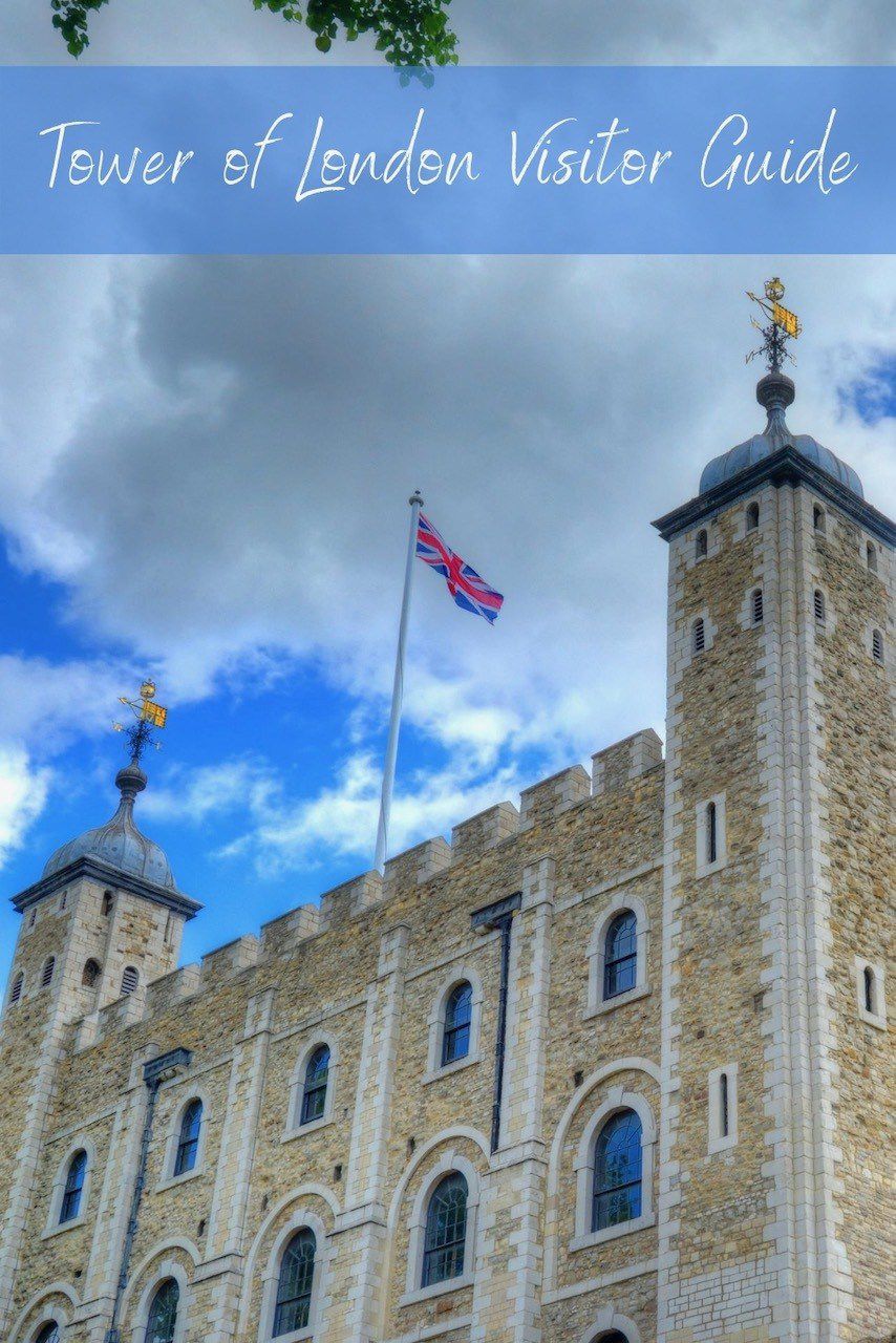Tower of London with flags