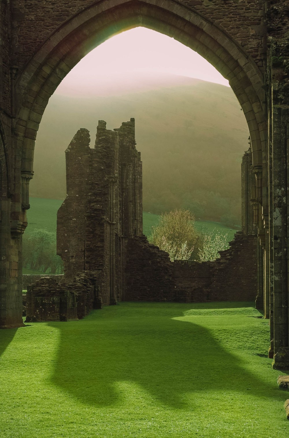 Priory and ruins in the Brecon Beacons