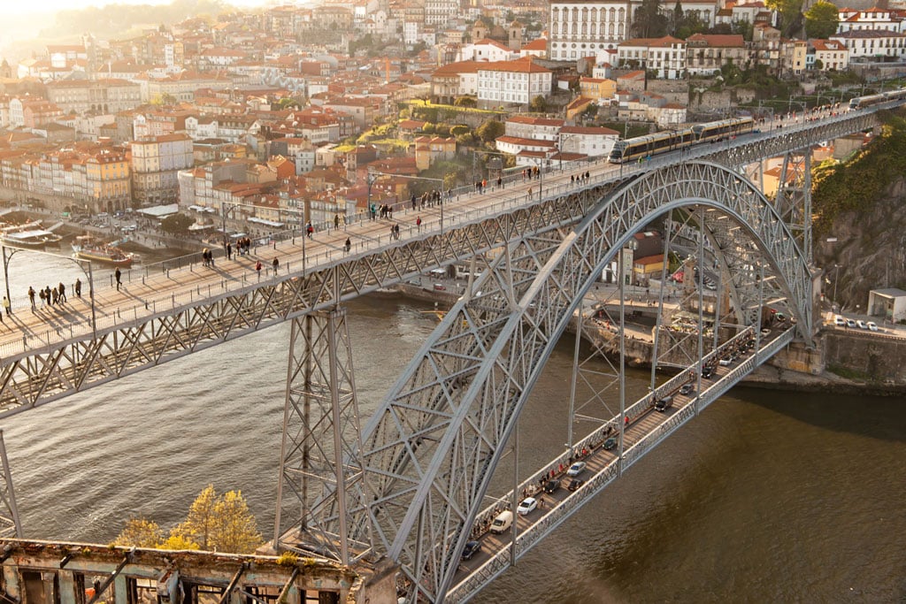 Luís I Bridge Porto at sunset