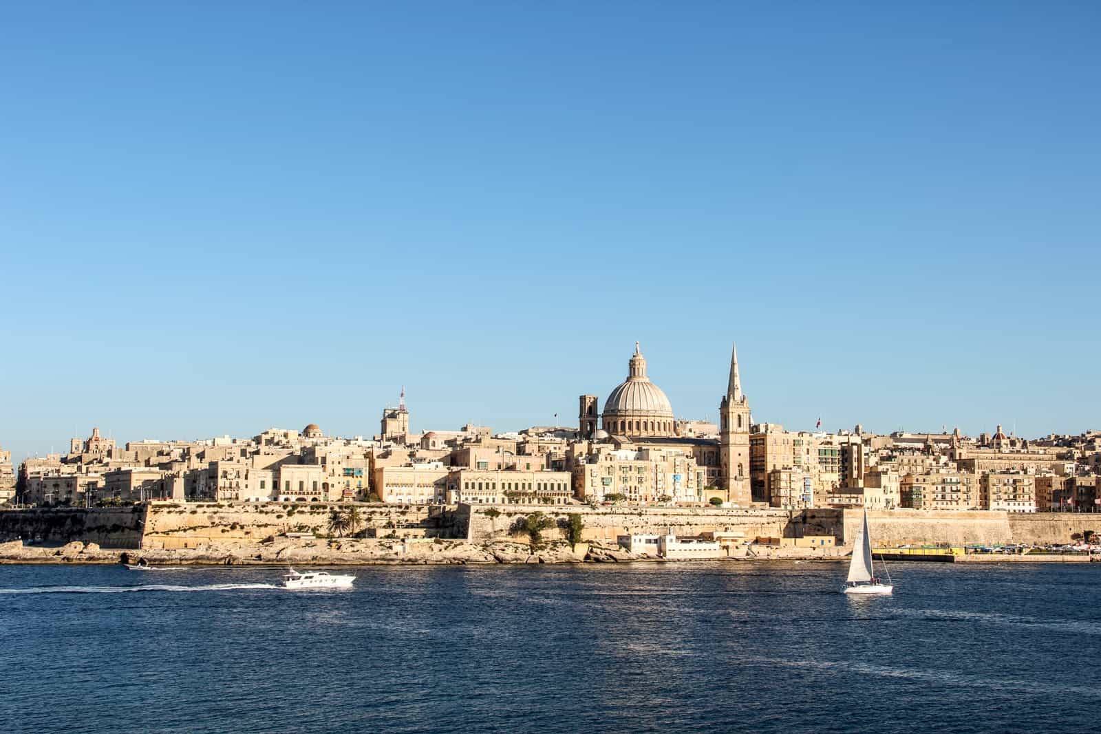 View of Valletta in Malta from Sliema