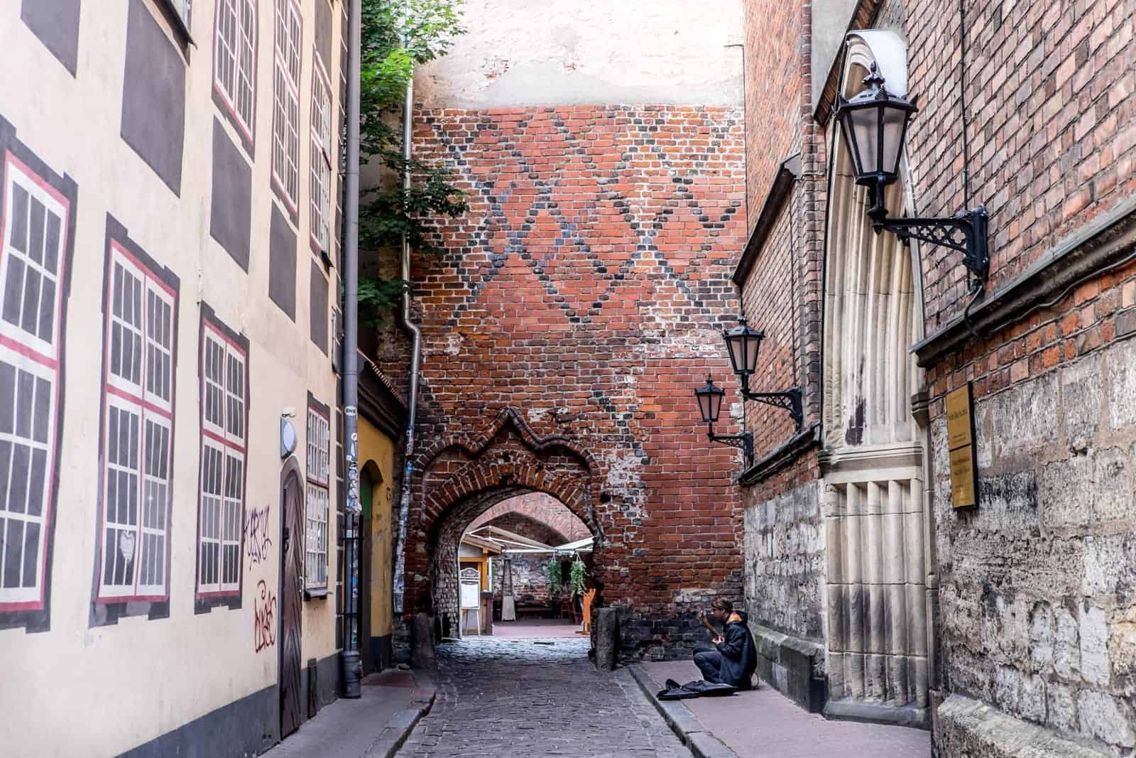 Mediveval architecture and alleyways of Riga Old Town, Latvia