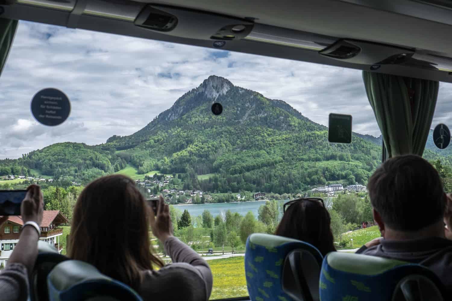 Visiting lake and mountain area of Salzburg on the Sound of Music bus tour, Austria