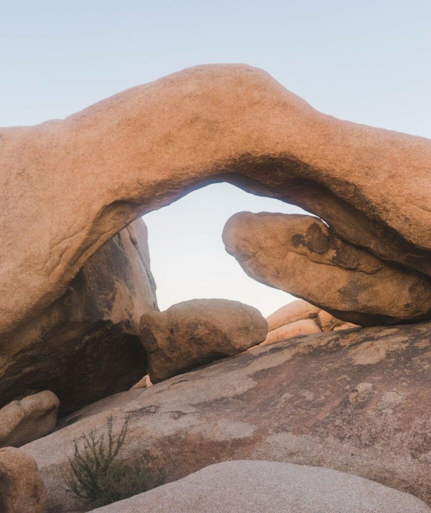 White Tank Campground leads to this iconic Arch Rock in Joshua Tree.