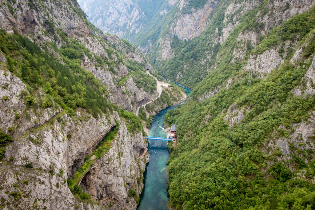Views down into the Canyons of Montenegro