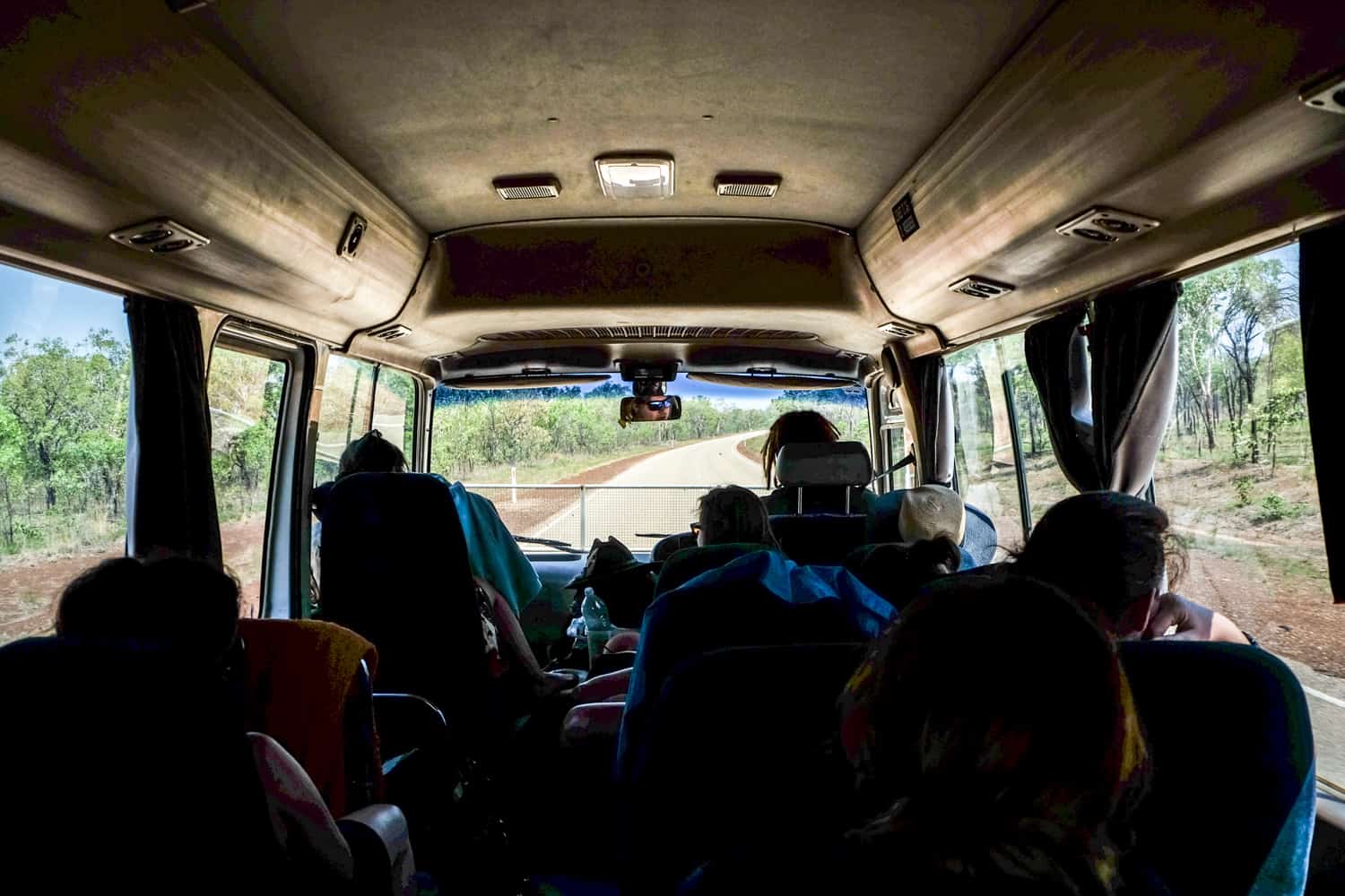 A group of travellers on a road trip from Darwin to Alice Springs in Australia. 
