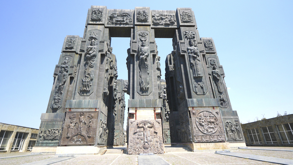 The Chronicles of Georgia Monument outside of Tbilisi, Georgia